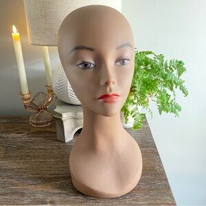 Mannequin Head Bust Female Woman Makeup Accessories Jewelry Necklace Wig Display